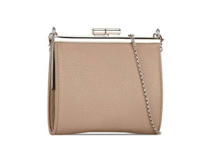 Bulgari Portafoglio a catena Bvlgari in pelle beige greige Grigio - vista 3