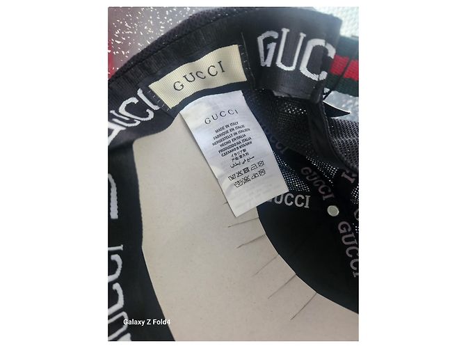 Berretto Gucci in pelle nero e marrone chiaro - vista 5