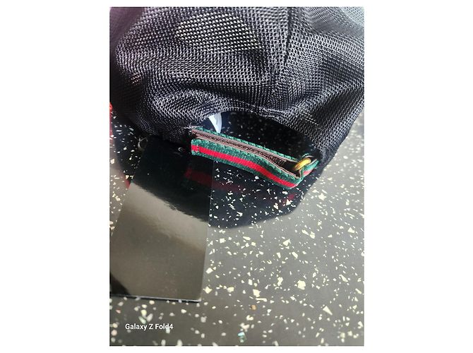 Berretto Gucci in pelle nero e marrone chiaro - vista 6