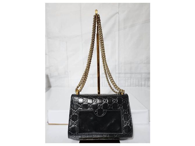 Padlock Borsa a spalla piccola con lucchetto in pelle Guccissima nera Nero - vista 3