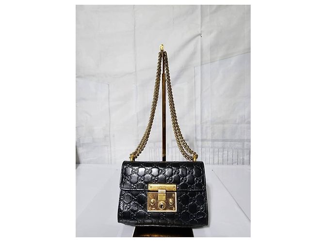 Padlock Borsa a spalla piccola con lucchetto in pelle Guccissima nera Nero - vista 4