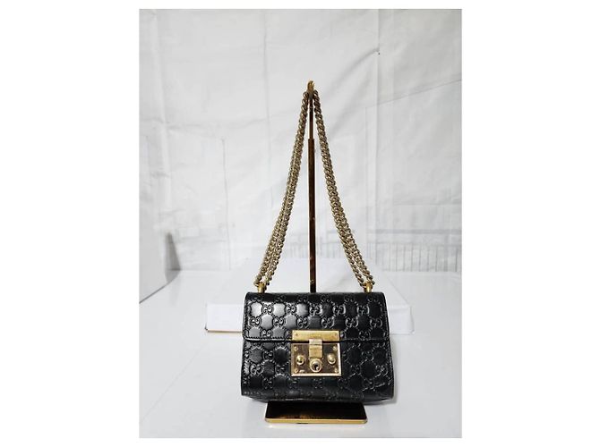 Padlock Borsa a spalla piccola con lucchetto in pelle Guccissima nera Nero - vista 5