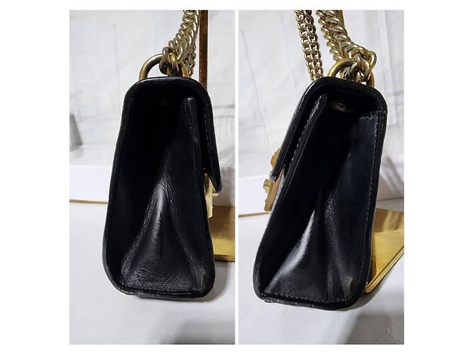 Padlock Borsa a spalla piccola con lucchetto in pelle Guccissima nera Nero - vista 8