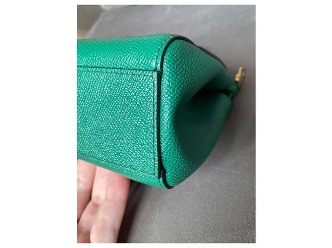 Borsa Dolce & Gabbana Sicily Bag Mini Verde Pelle - vista 14