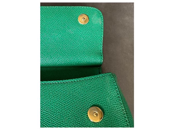 Borsa Dolce & Gabbana Sicily Bag Mini Verde Pelle - vista 8
