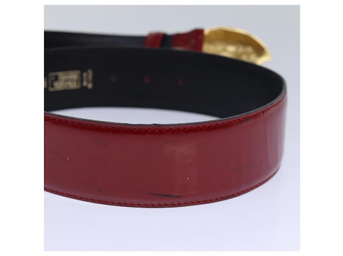 VERSACE Medusa Gürtel Lackleder 68cm-28.7"" Rot Gold Auth bs16787 - Ansicht 6