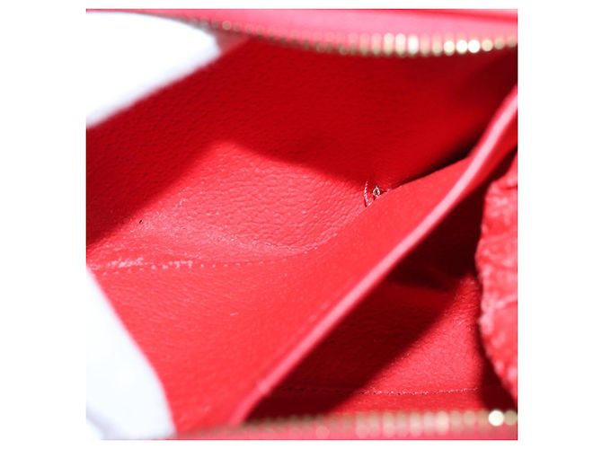 Céline CELINE Pouch Leather Red Gold Auth bs16782 Golden - view 12