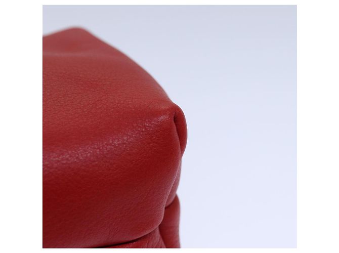 Céline CELINE Pouch Leather Red Gold Auth bs16782 Golden - view 16