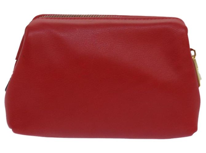 Céline CELINE Pouch Leather Red Gold Auth bs16782 Golden - view 2