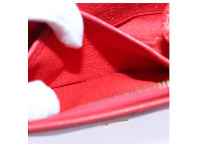 Céline CELINE Pouch Leather Red Gold Auth bs16782 Golden - view 20