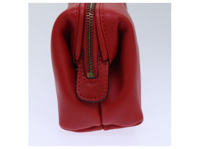 Céline CELINE Pouch Leather Red Gold Auth bs16782 Golden - view 4