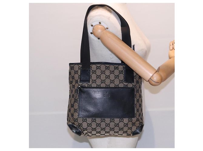 GUCCI GG Canvas Shoulder Bag Navy Silver 019 0402 1705 Auth 85896 Silvery Navy blue - view 24