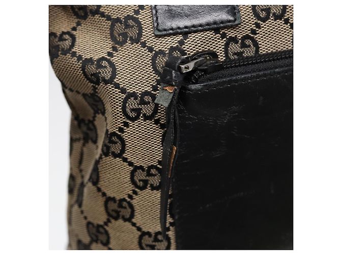 GUCCI GG Canvas Shoulder Bag Navy Silver 019 0402 1705 Auth 85896 Silvery Navy blue - view 9