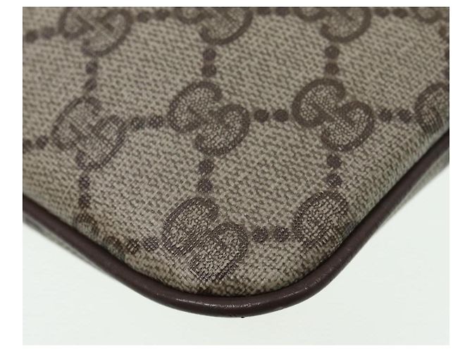 Borsa a spalla GUCCI GG Canvas Web Sherry Line PVC Beige Oro 68.02.047 Auth 86305 D'oro - vista 16