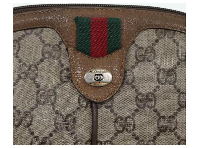 Borsa a spalla GUCCI GG Canvas Web Sherry Line PVC Beige Oro 68.02.047 Auth 86305 D'oro - vista 18