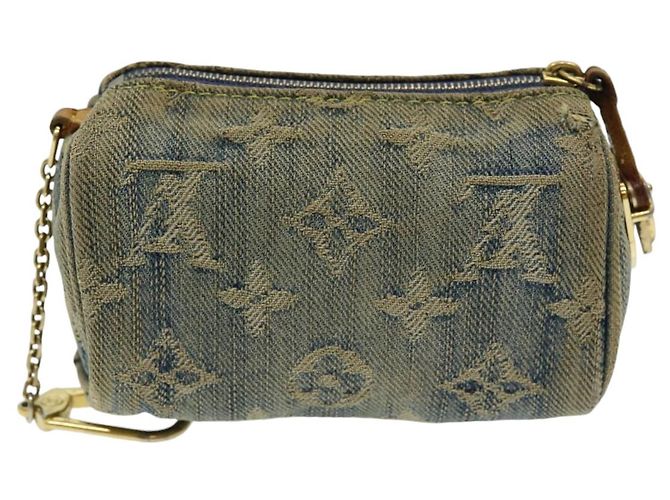 LOUIS VUITTON Pochette Speedy in Denim Monogram Blu M95082 LV Auth 83750 - vista 2
