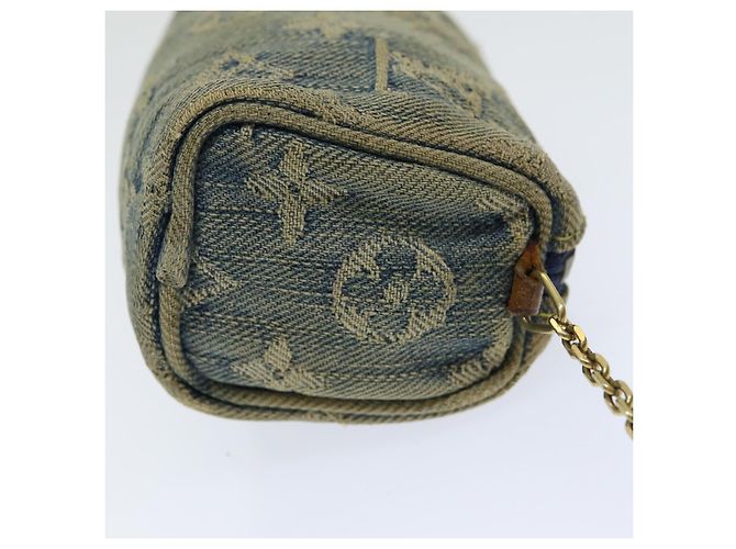 LOUIS VUITTON Pochette Speedy in Denim Monogram Blu M95082 LV Auth 83750 - vista 3