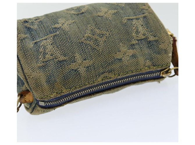 LOUIS VUITTON Pochette Speedy in Denim Monogram Blu M95082 LV Auth 83750 - vista 5
