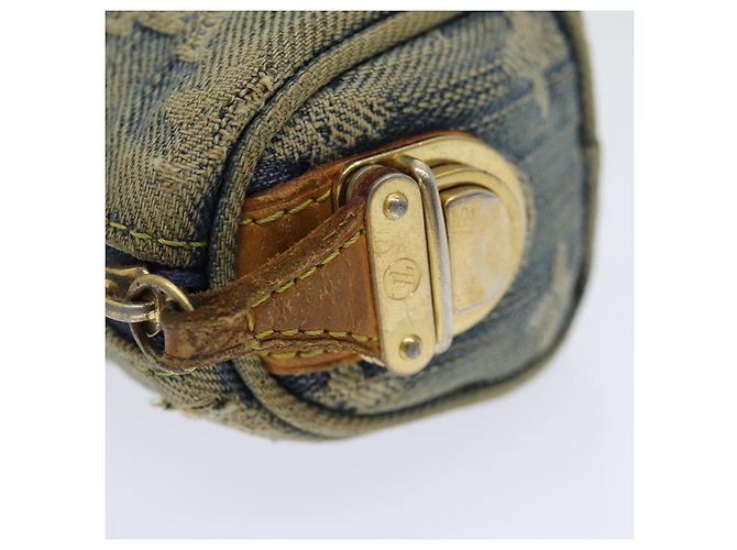 LOUIS VUITTON Pochette Speedy in Denim Monogram Blu M95082 LV Auth 83750 - vista 7