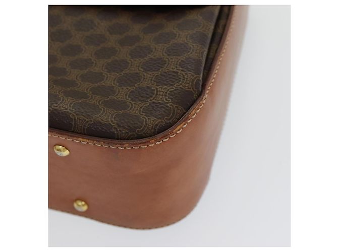 Céline Borsa a mano in tela Macadam CELINE in pelle PVC 2 in 1 marrone oro Auth 86265 D'oro - vista 10