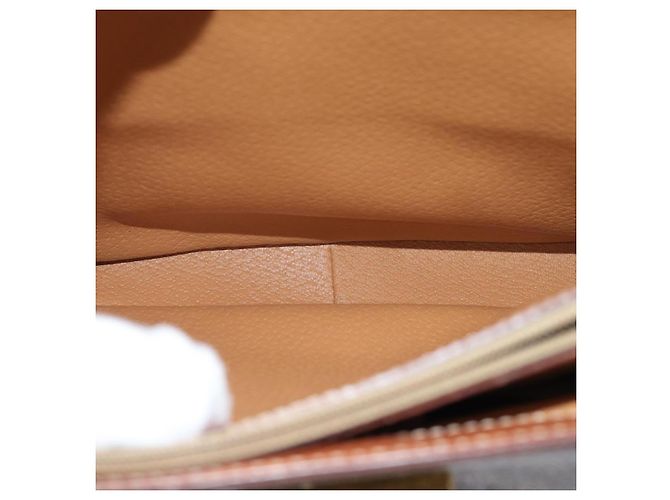 Céline Borsa a mano in tela Macadam CELINE in pelle PVC 2 in 1 marrone oro Auth 86265 D'oro - vista 11