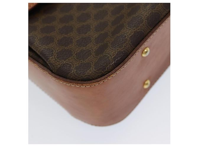 Céline Borsa a mano in tela Macadam CELINE in pelle PVC 2 in 1 marrone oro Auth 86265 D'oro - vista 14