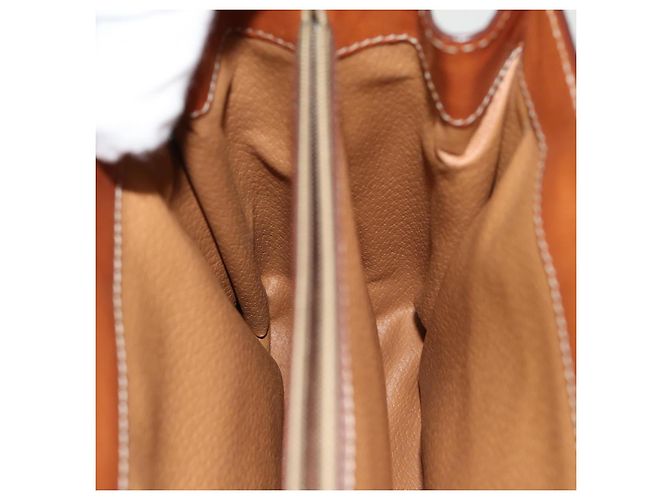 Céline Borsa a mano in tela Macadam CELINE in pelle PVC 2 in 1 marrone oro Auth 86265 D'oro - vista 21