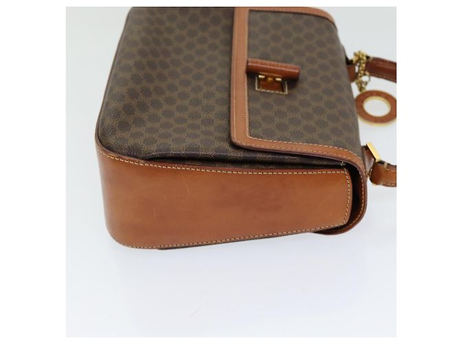 Céline Borsa a mano in tela Macadam CELINE in pelle PVC 2 in 1 marrone oro Auth 86265 D'oro - vista 3