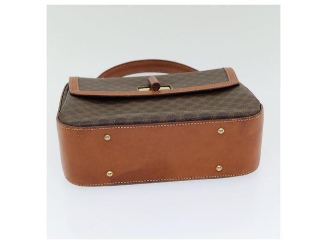 Céline Borsa a mano in tela Macadam CELINE in pelle PVC 2 in 1 marrone oro Auth 86265 D'oro - vista 5