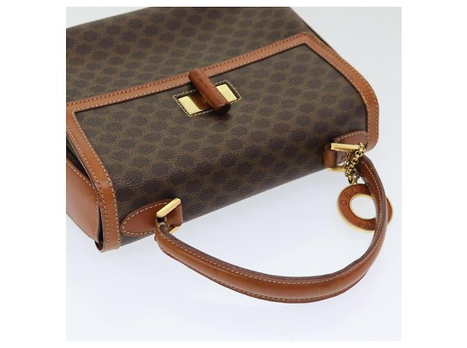 Céline Borsa a mano in tela Macadam CELINE in pelle PVC 2 in 1 marrone oro Auth 86265 D'oro - vista 6
