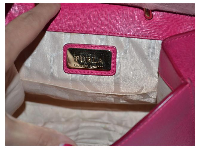 Borsa a mano Furla in pelle fucsia Fuschia - vista 7