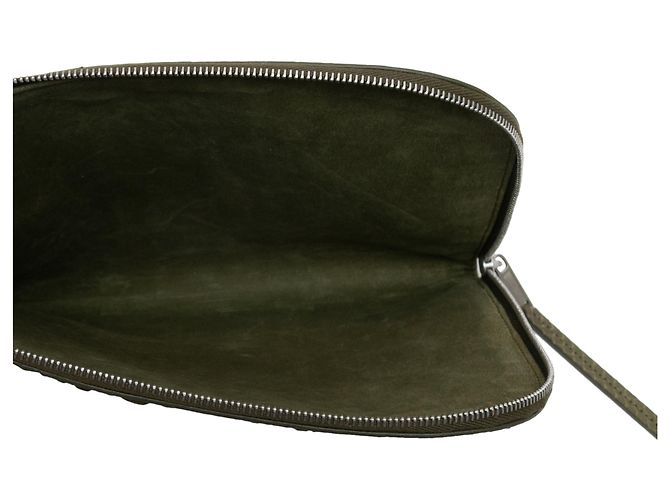 Pochette zippée en python moyen verte Rick Owens automne/hiver 2018 - vista 2