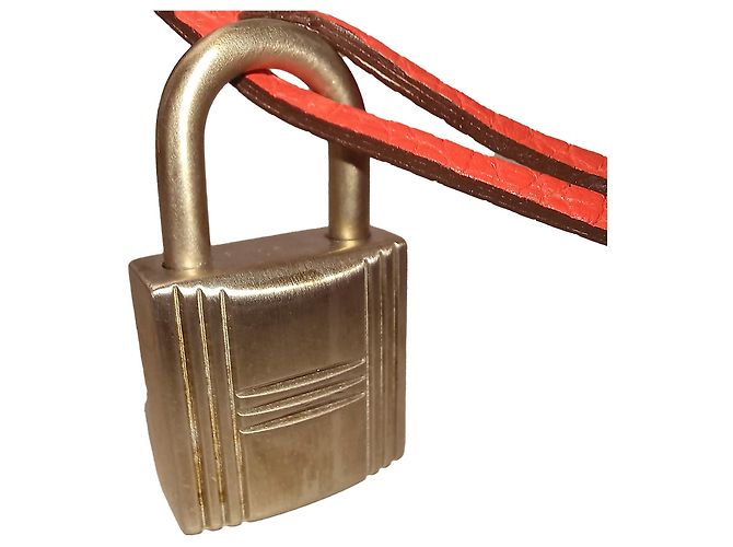 Clochette Hermès Clemence roja con conjunto de cadena y llave - vista 2