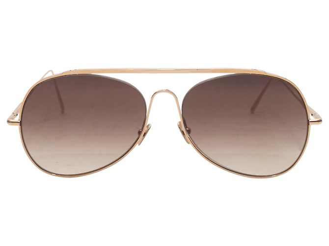 Occhiali da sole aviator specchiati Acne Studios in tono oro - vista 2