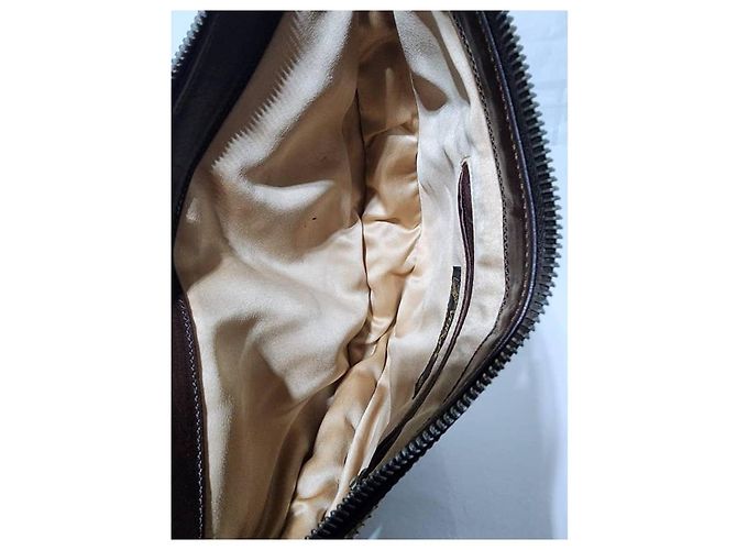 Borsa in pelle di serpente con borchie VERSACE Marrone/Beige - vista 12