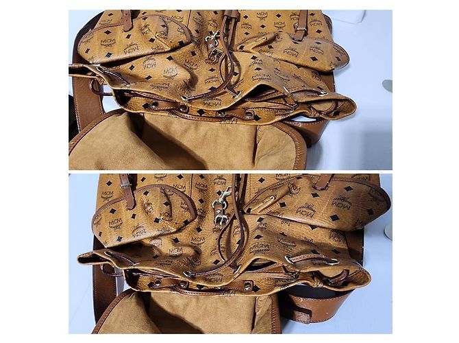 MCM Visetos Heritage Doppelpack-Rucksack Braun - Ansicht 10