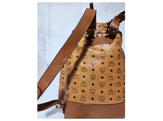 MCM Visetos Heritage Doppelpack-Rucksack Braun - Ansicht 8