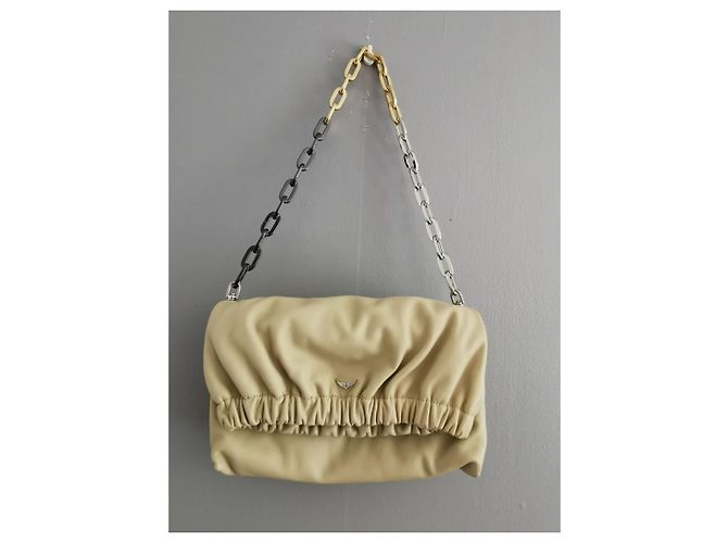 Zadig & Voltaire Rockyssime Tasche hellbeige Lammleder - Ansicht 12