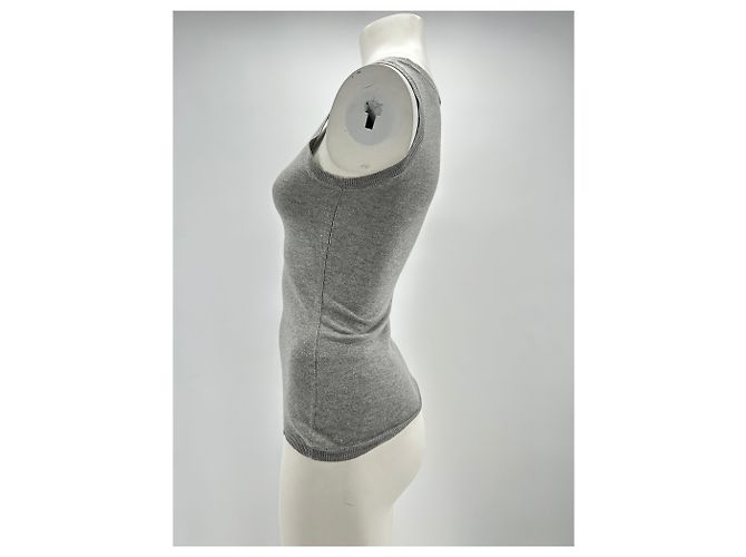 Max Mara hauts T.International S Soie Gris - vue 4