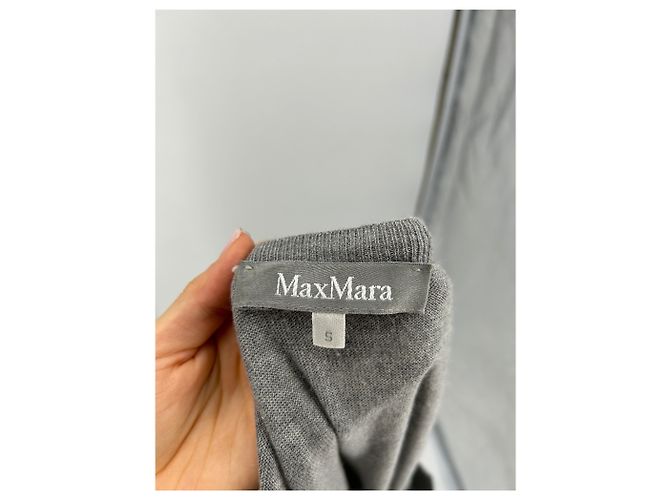 Max Mara hauts T.International S Soie Gris - vue 5