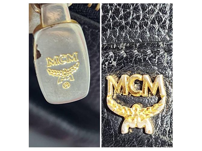 MCM Vintage Leather Drawstring Backpack Black - view 6