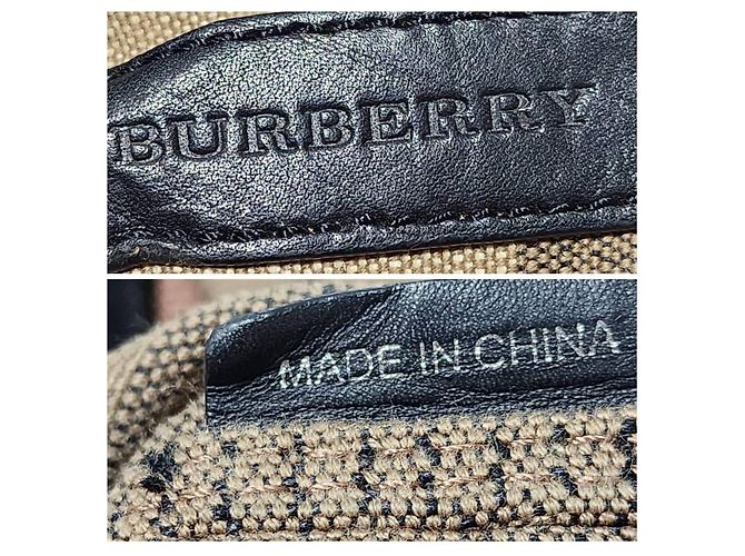 Burberry Canvas Mega Check Medium Ashby Hobo Saddle Bag Braun/Beige Kamel - Ansicht 11