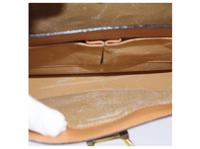 Céline Borsa a mano in tela Macadam CELINE in pelle PVC marrone oro Auth bs16599 D'oro - vista 10