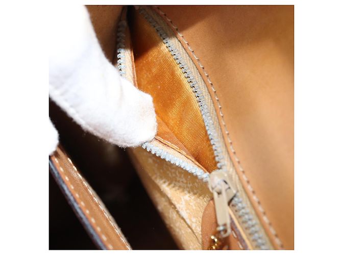 Céline Borsa a mano in tela Macadam CELINE in pelle PVC marrone oro Auth bs16599 D'oro - vista 11