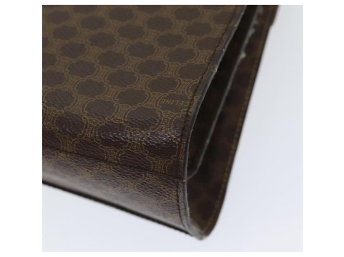 Céline Borsa a mano in tela Macadam CELINE in pelle PVC marrone oro Auth bs16599 D'oro - vista 17