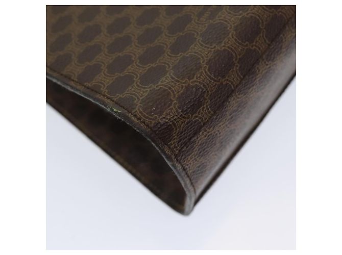 Céline Borsa a mano in tela Macadam CELINE in pelle PVC marrone oro Auth bs16599 D'oro - vista 18