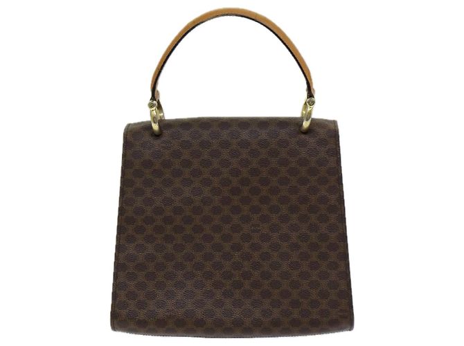 Céline Borsa a mano in tela Macadam CELINE in pelle PVC marrone oro Auth bs16599 D'oro - vista 2