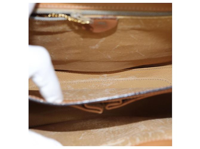 Céline Borsa a mano in tela Macadam CELINE in pelle PVC marrone oro Auth bs16599 D'oro - vista 21