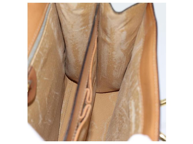 Céline Borsa a mano in tela Macadam CELINE in pelle PVC marrone oro Auth bs16599 D'oro - vista 22