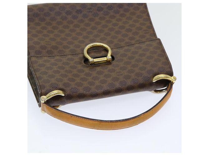 Céline Borsa a mano in tela Macadam CELINE in pelle PVC marrone oro Auth bs16599 D'oro - vista 6